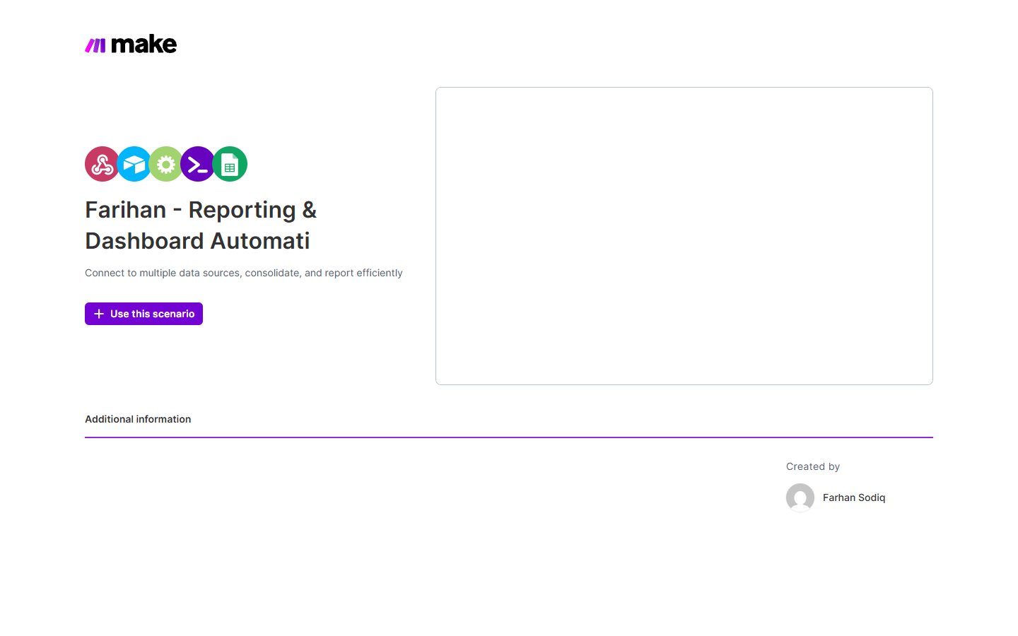 Reporting and Dashboard Automation — Make.com scenario